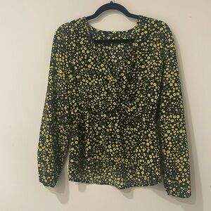 Yellow and black blouse